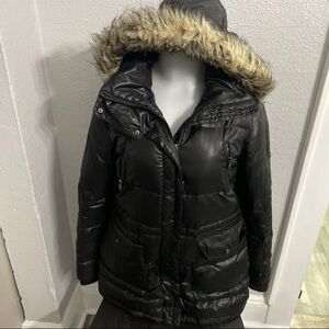 Ralph Lauren Women's Black Goose Down Puffer Quilted Jacket Medium